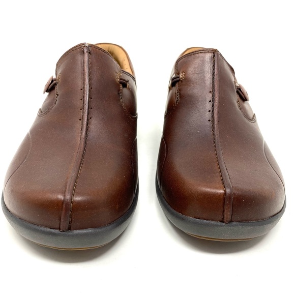 Clarks Un Loop2 Walk casual shoes in Dark Tan leather NARROW - Picture 3 of 8